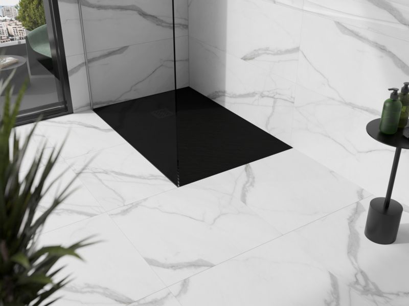 Brodzik prostokątny Mexen Stone+ czarny 120x70 cm  44707012-B 1 szt.