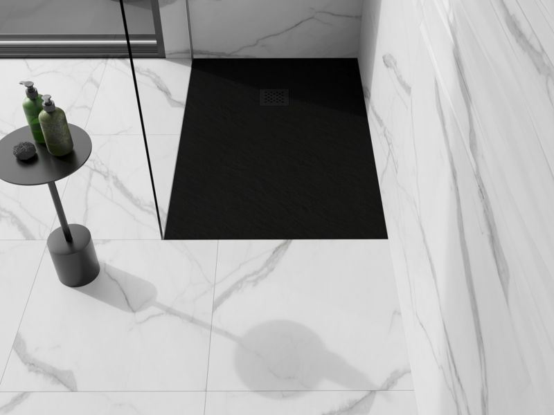Brodzik prostokątny Mexen Stone+ czarny 120x70 cm  44707012-B 1 szt.