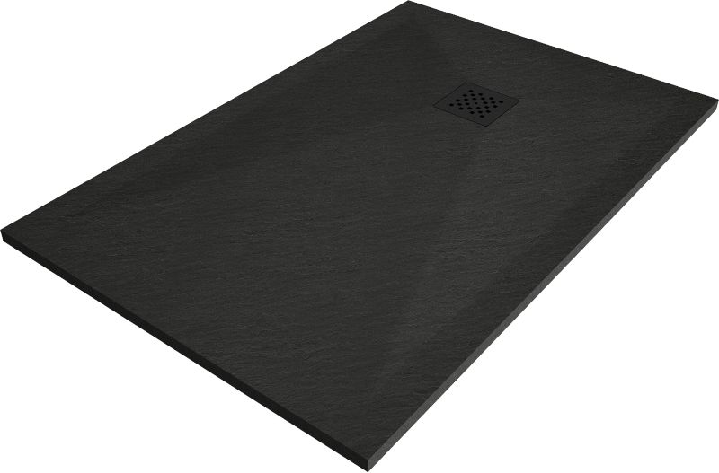 Brodzik prostokątny Mexen Stone+ czarny 130x90 cm 1 szt.
