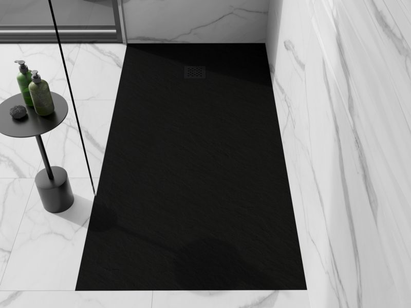 Brodzik prostokątny Mexen Stone+ czarny 160x70 cm  44707016-B 1 szt.