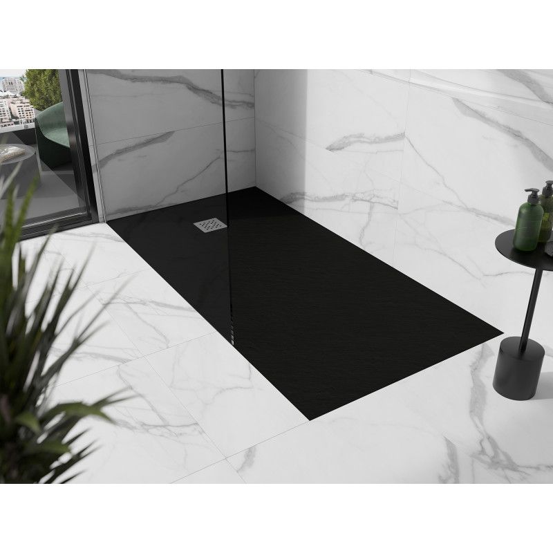 Brodzik prostokątny Mexen Stone+ czarny 180 x 100 cm 1 szt.