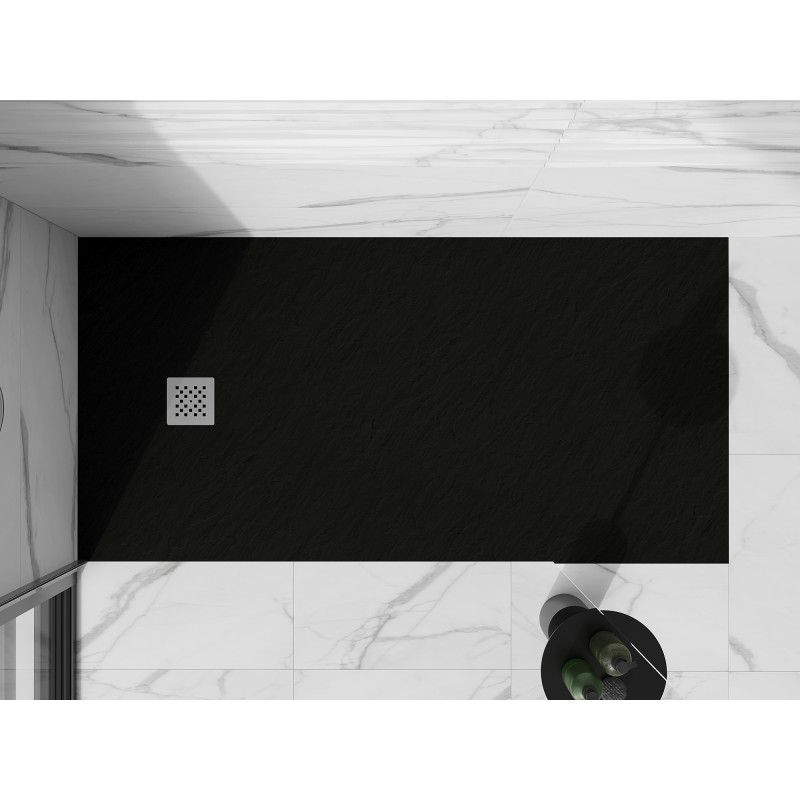 Brodzik prostokątny Mexen Stone+ czarny 180 x 100 cm 1 szt.