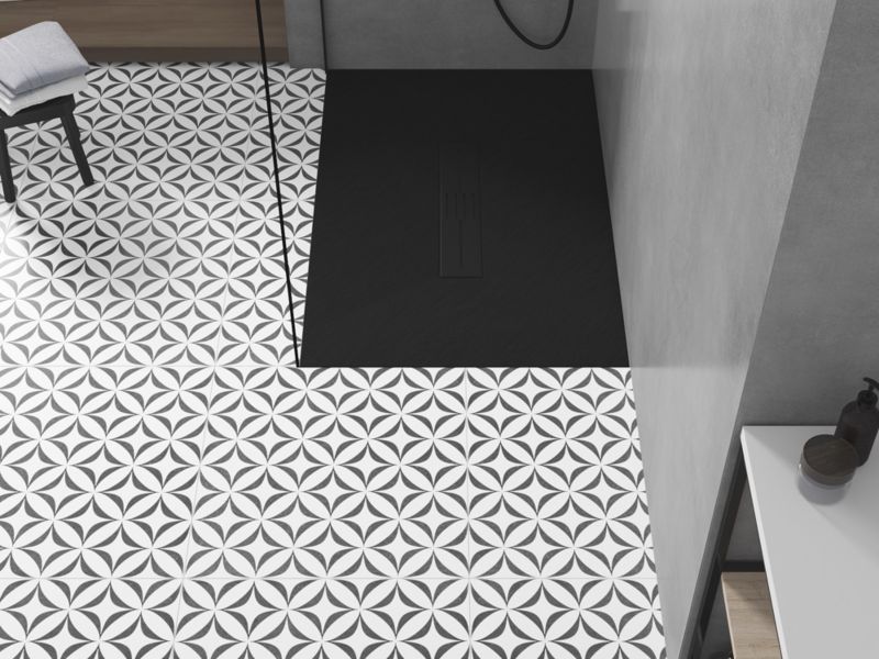 Brodzik prostokątny Mexen Toro czarny 100 x 90 cm 1 szt.