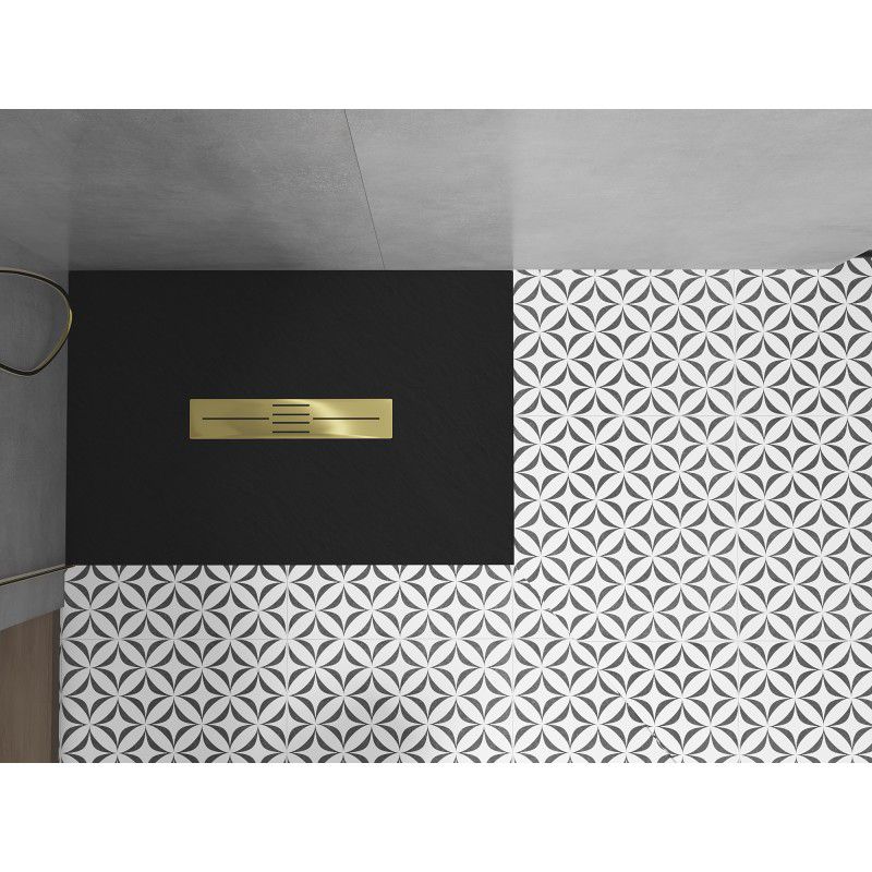 Brodzik prostokątny Mexen Toro czarny 140 x 80 cm 1 szt.