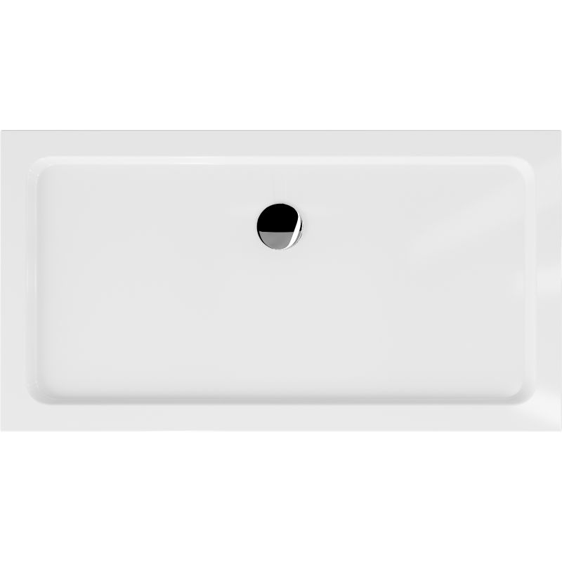 Brodzik prostokątny slim Mexen Flat 130 x 70 cm biały syfon chrom 1 szt.