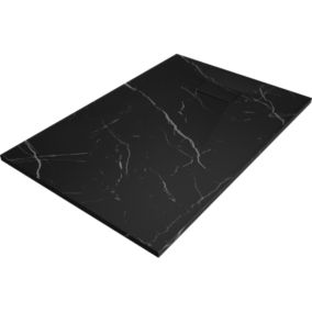 Brodzik prostokątny SMC Mexen Hugo 100 x 80 cm czarny kamień 1 szt.