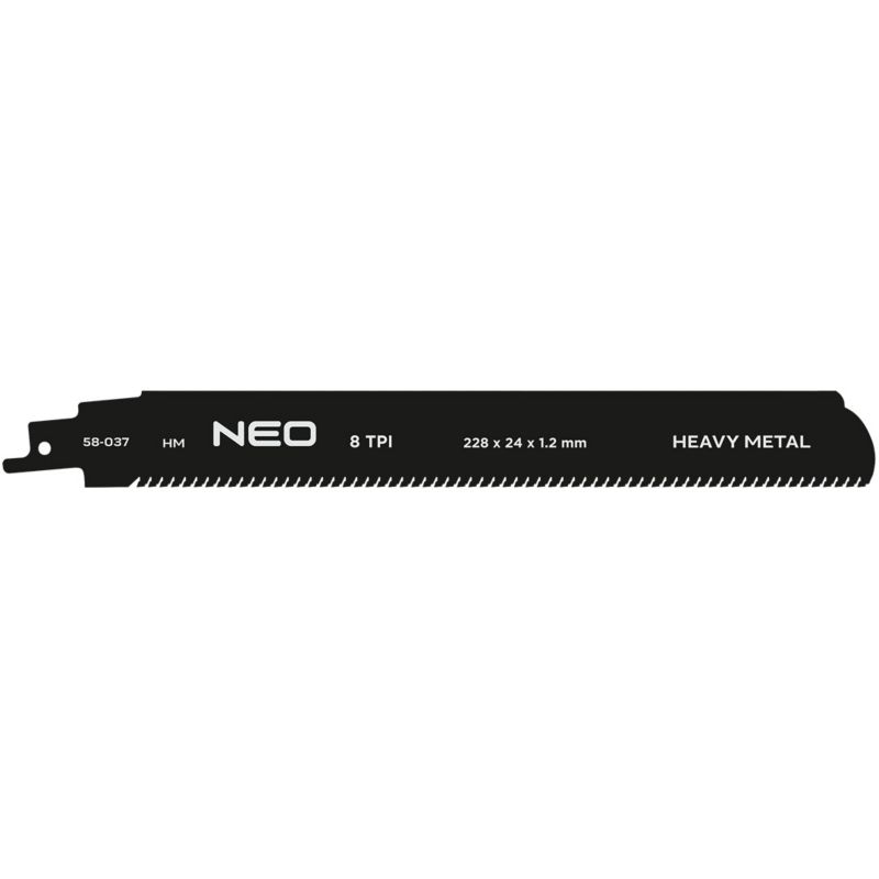 Brzeszczot do piły szablastej NEO TOOLS, HM, 228 x 24 x 1.2 mm, 8TPI 1 szt