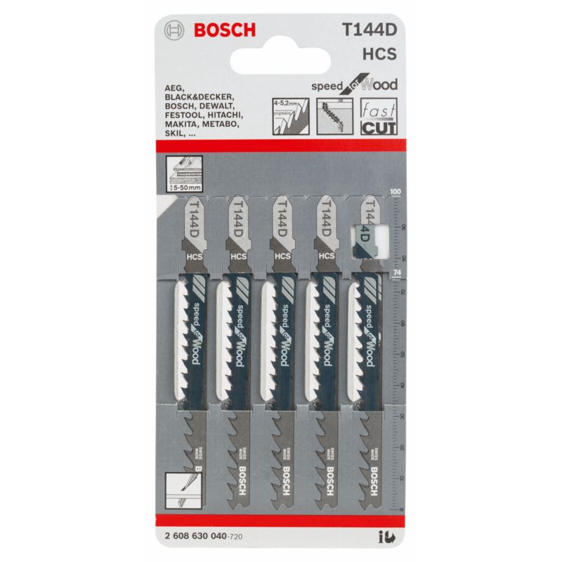 Brzeszczot do wyrzynarki Bosch T144D 5 sztuk