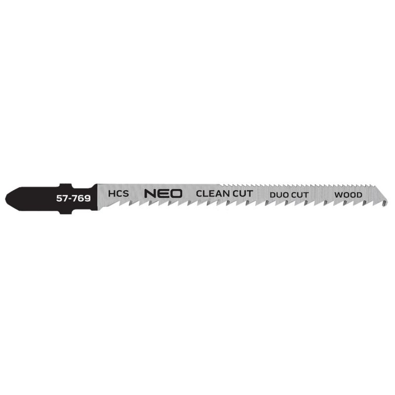 Brzeszczoty do wyrzynarki NEO TOOLS, 10/21TPI, HCS, uchwyt typu T, 2 szt., cięcie krzywoliniowe 1 kpl