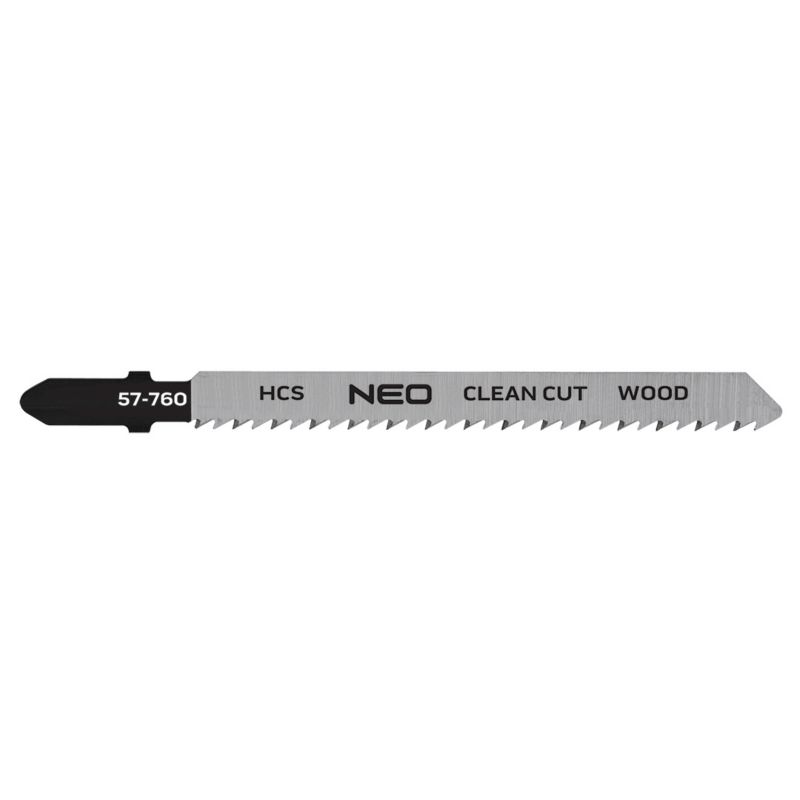 Brzeszczoty do wyrzynarki NEO TOOLS, HCS, 10TPI, uchwyt typu T, 2 szt., czyste cięcie 1 kpl