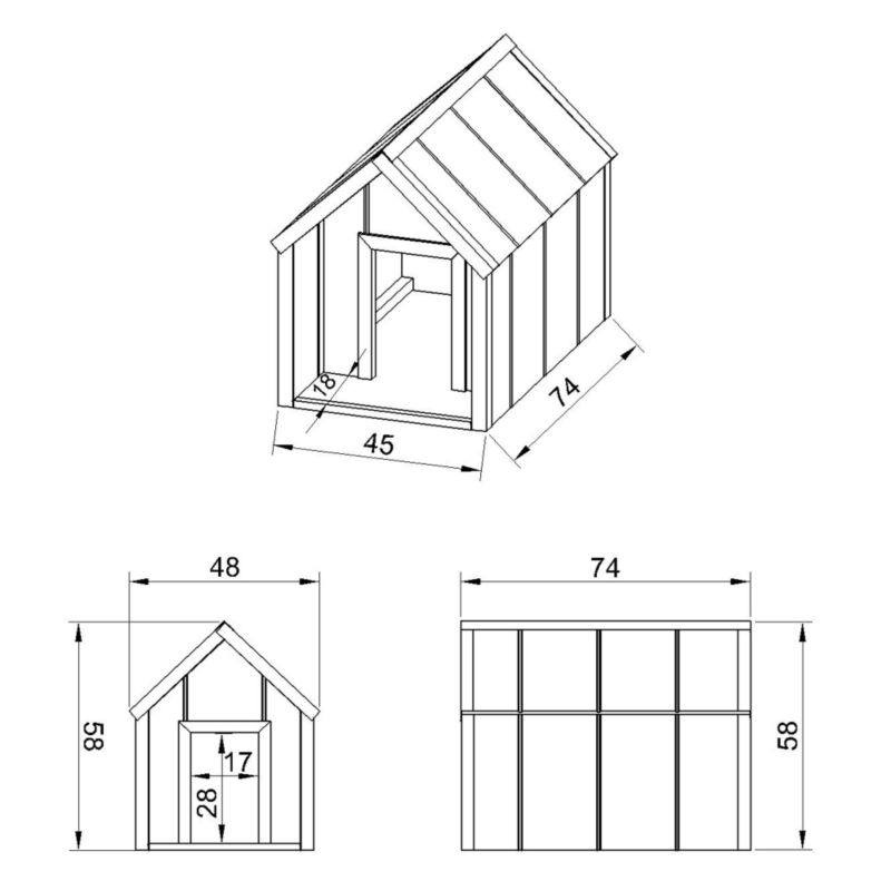 Buda dla psa LP SmartSide Timbela M970-1 48x74xH58 cm domek dla małych ras 1 szt.