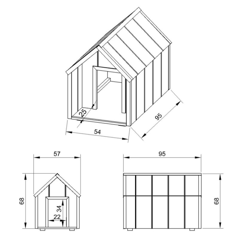 Buda dla psa LP SmartSide Timbela M971-1 57x95xH68 cm domek dla psów średnich ras 1 szt.