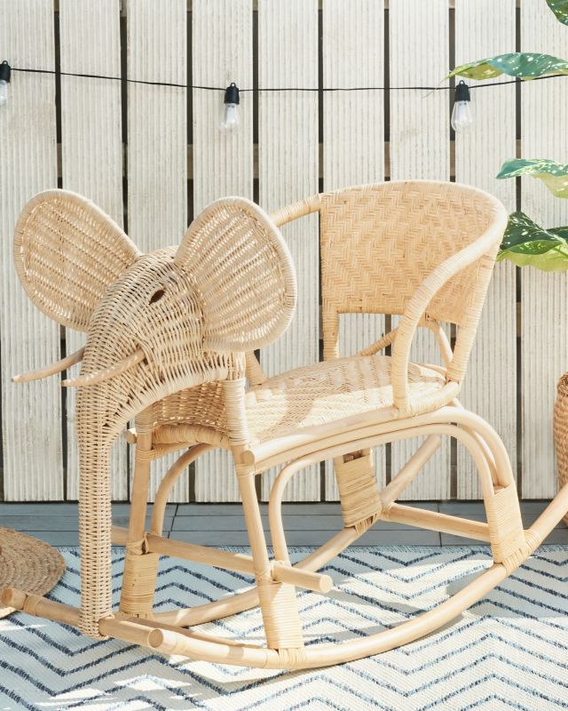 Bujak na biegunach Słoń Ampollino Rattan Naturalny 1 szt.
