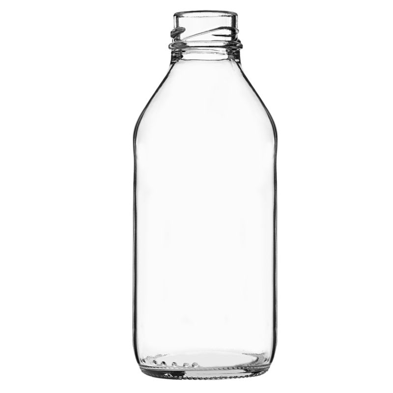 Butelka KADAX Szklana 330 ml na sok przeciery koktajle nalewki z czerwoną zakrętką 10 szt.