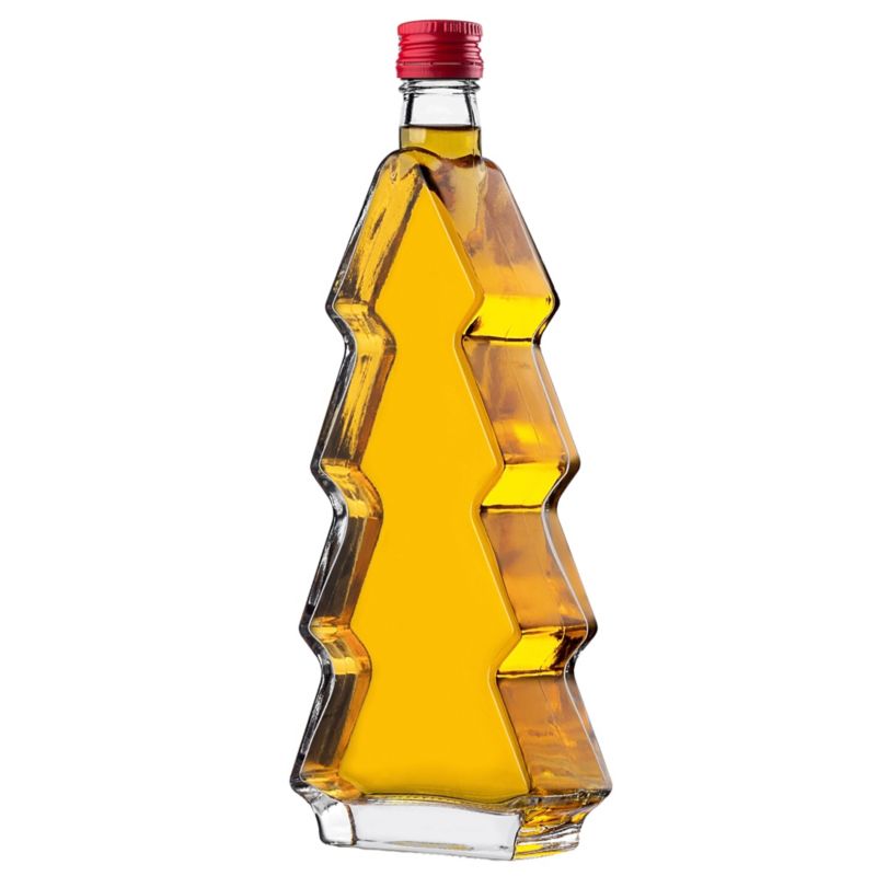 Butelka KADAX szklana choinka 500ml z czerwoną zakrętką 1 szt.