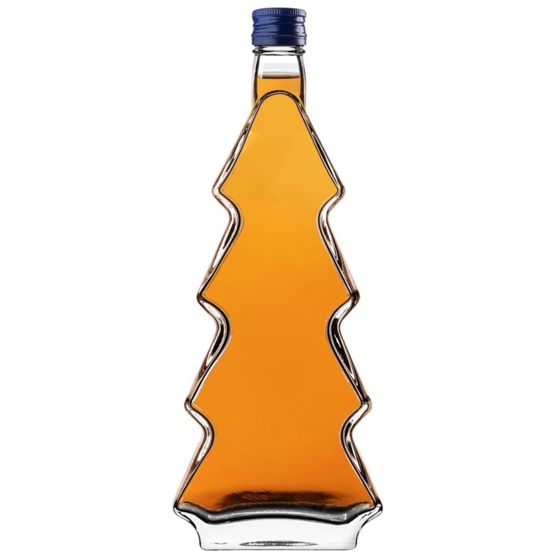 Butelka KADAX szklana choinka 500ml z granatową zakrętką 1 szt.