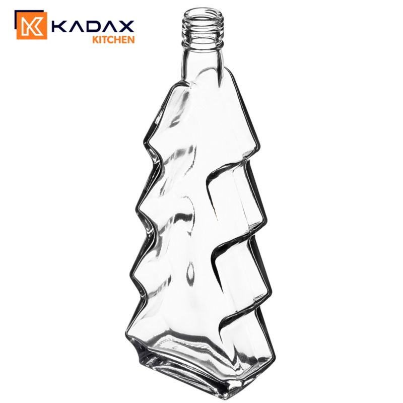 Butelka KADAX szklana choinka 500ml z granatową zakrętką 1 szt.