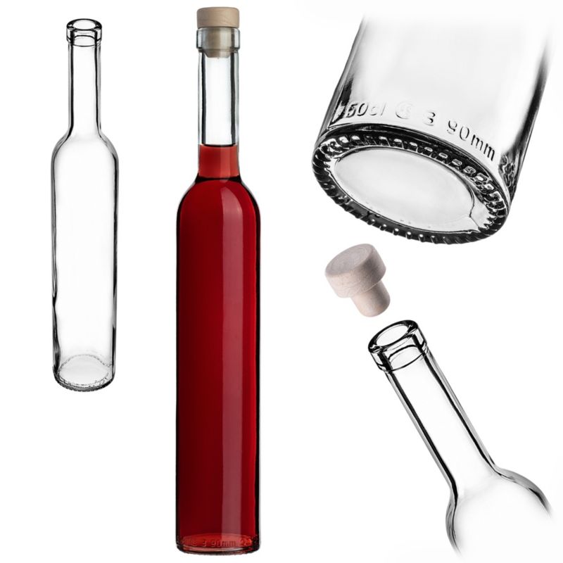 Butelka KADAX Szklana z korkiem 500 ml, 1 szt.