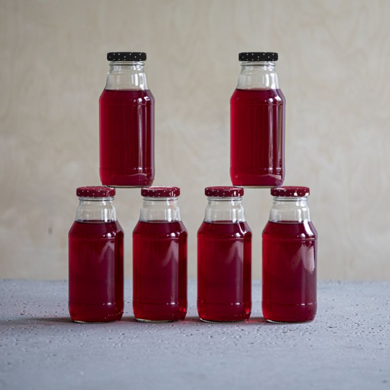 Butelka na sok 330 ml z zakrętką fi 43 mm 6 szt.