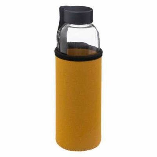 Butelka na wodę szklana 500 ml z żółtym neoprenowym pokrowcem 5FIVE SIMPLY SMART nowoczesna 1 szt.