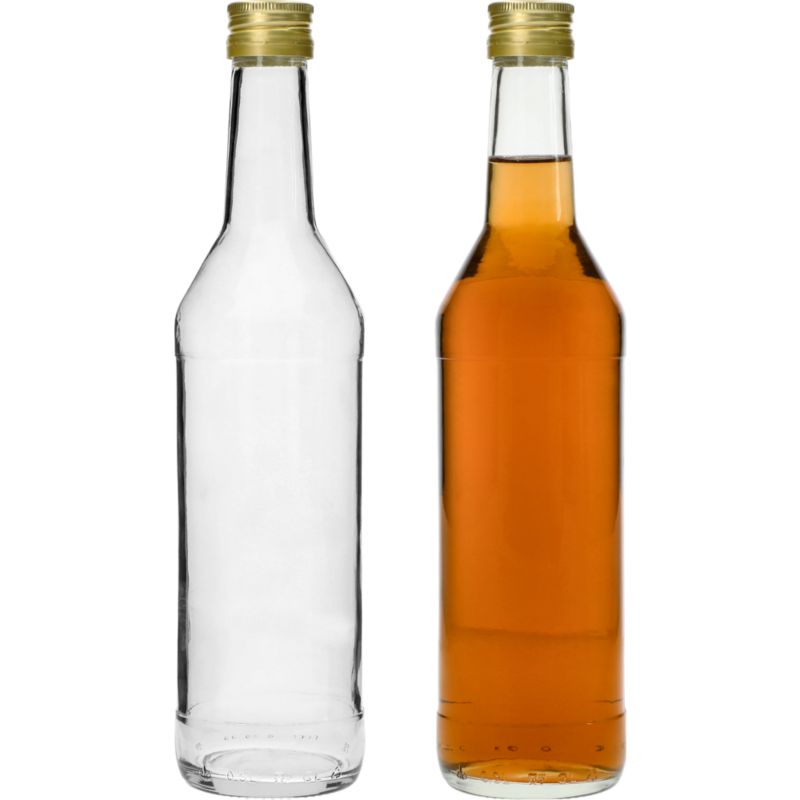 Butelka prosta z zakrętkami 500 ml 8 szt.