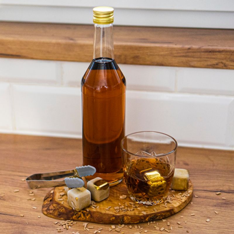 Butelka prosta z zakrętkami 500 ml 8 szt.