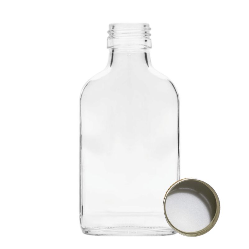Butelka szklana MODO24 100 ml piersiówka fi 28 z nakrętką PZH 1 szt.
