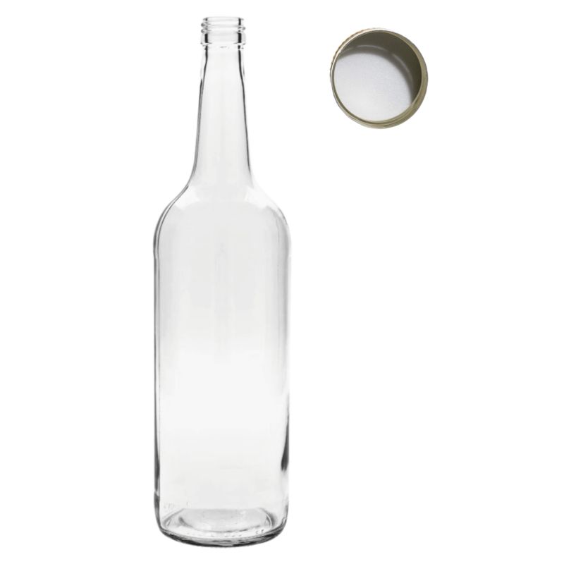 Butelka szklana MODO24 1000 ml 1 l na soki nalewki syropy i ocet fi 28 z nakrętką 1 szt.