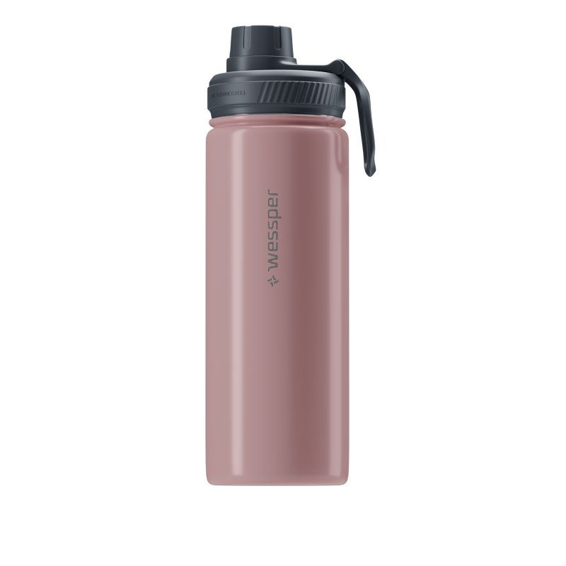 Butelka termiczna, Wessper B3 Thermosteel, termos, stalowy, 3 wymienne ustniki, 700ml, Luminous Rose, 1szt.