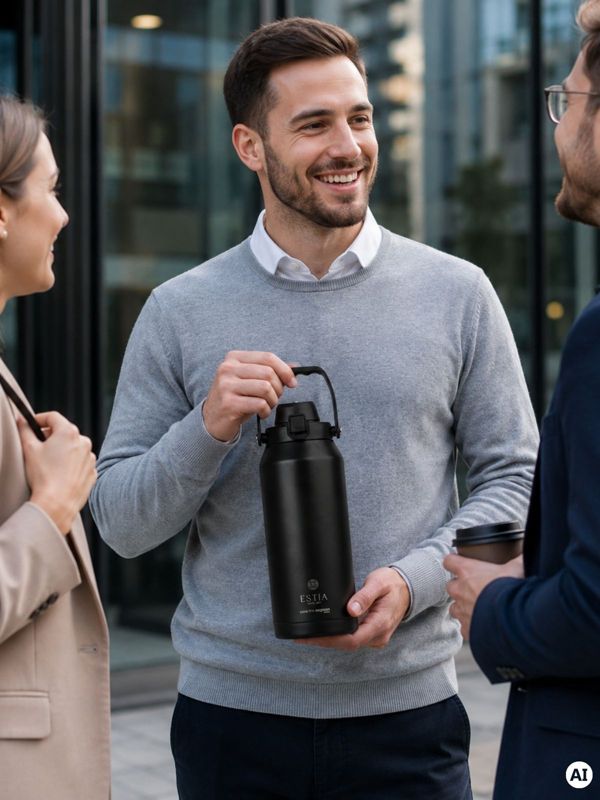 Butelka termiczna z ustnikiem lift void estia stal nierdzewna czarna 1,8 L 1 szt.