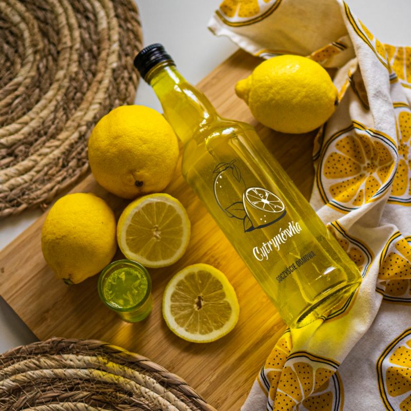 Butelka z zakrętką nadruk cytrynówka 500 ml