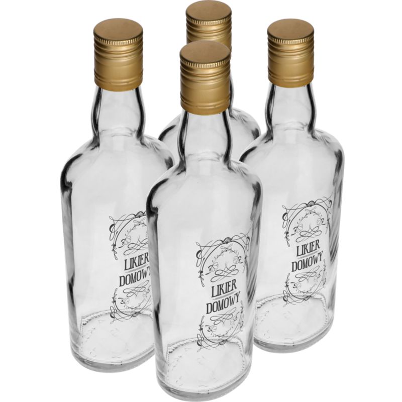 Butelka z zakrętką nadruk likier 500 ml 4 szt.