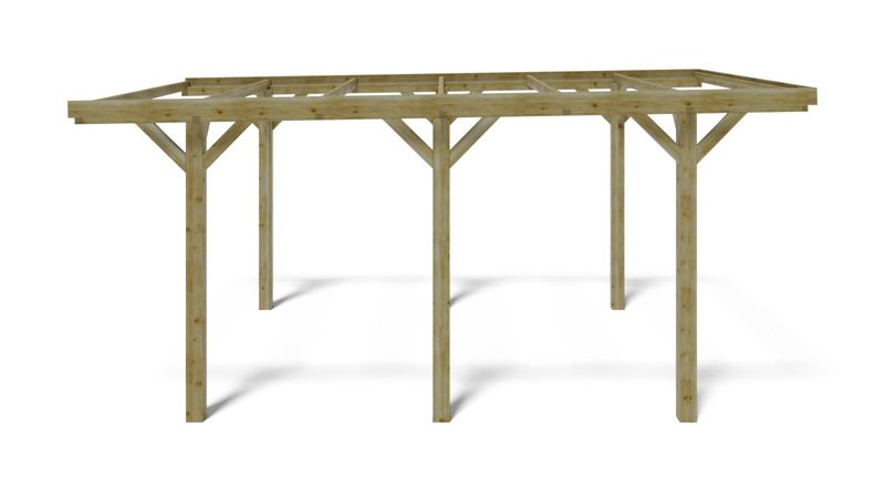 Carport Wiata garażowa ALTANKA 3,04x5,12 m - 15,56 m2, drewniana, 1szt.