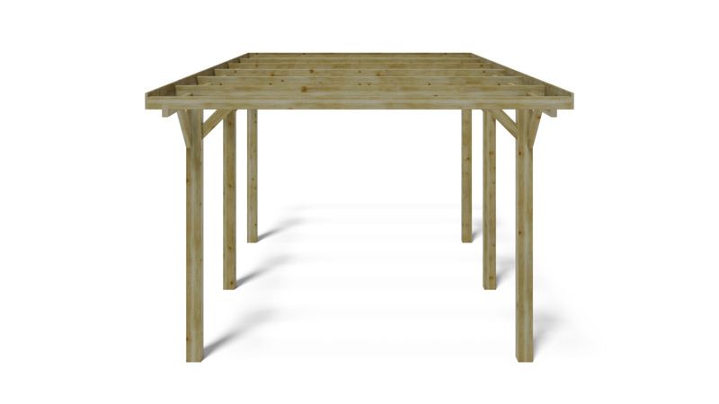 Carport Wiata garażowa ALTANKA 3,04x5,12 m - 15,56 m2, drewniana, 1szt.