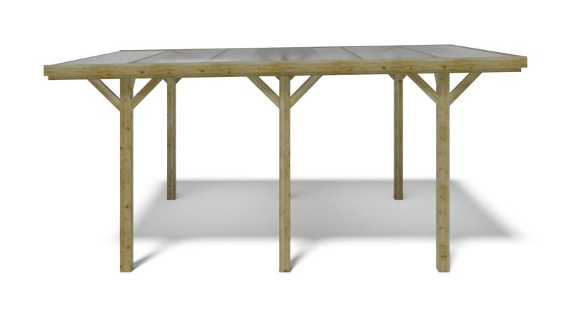 Carport Wiata garażowa ALTANKA 3,04x5,12 m - 15,56 m2 - pokrycie PVC