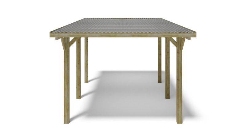 Carport Wiata garażowa ALTANKA 3,04x5,12 m - 15,56 m2 - pokrycie PVC