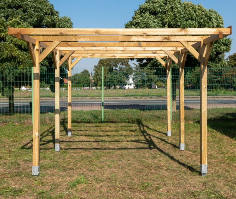 Carport Wiata garażowa ALTANKA 3,04x5,12 m - 15,57 m2, drewniana, 1szt.