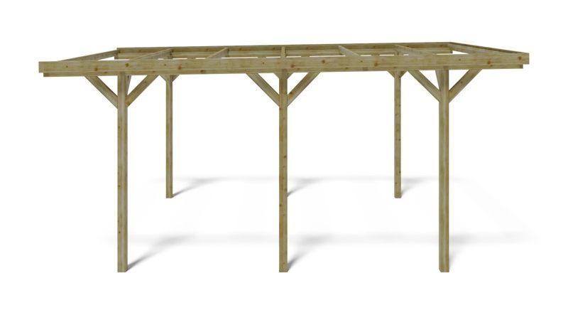 Carport Wiata garażowa ALTANKA 3,04x5,12 m - 15,57 m2, drewniana, 1szt.