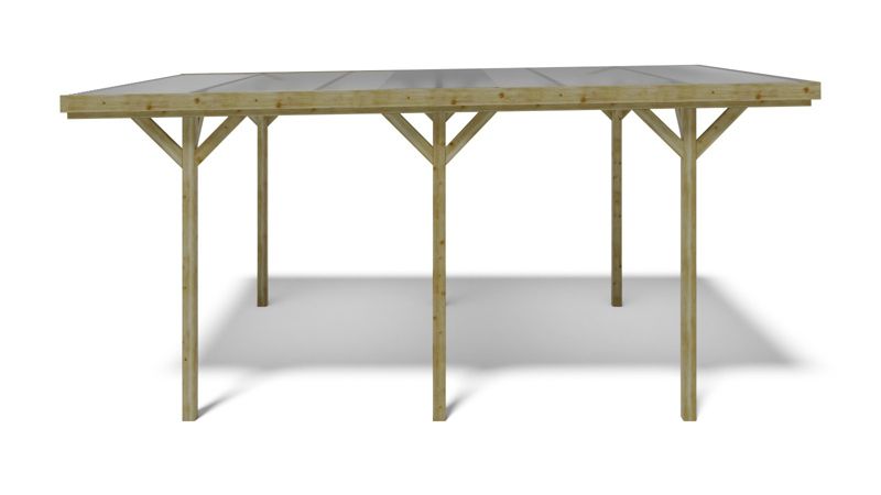 Carport Wiata garażowa ALTANKA 3,04x5,12 m - 15,57 m2 - pokrycie PVC