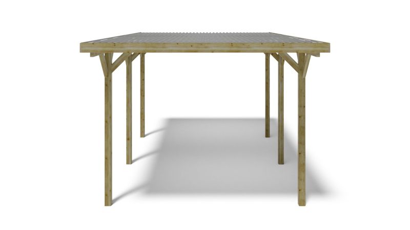 Carport Wiata garażowa ALTANKA 3,04x5,12 m - 15,57 m2 - pokrycie PVC