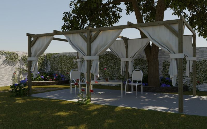 Carport Wiata garażowa ALTANKA 3x5,10 m - 15,30 m2, drewniana, 1szt.