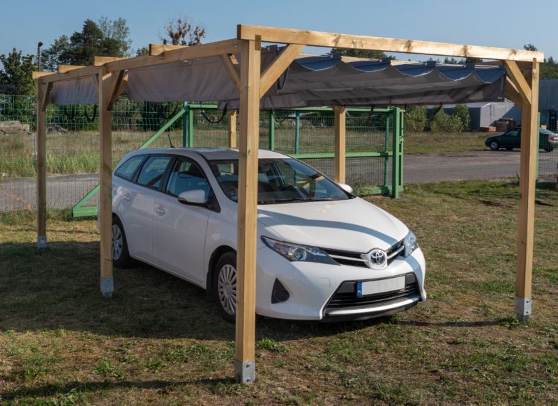 Carport Wiata garażowa ALTANKA 3x5,10 m - 15,30 m2, drewniana, 1szt.