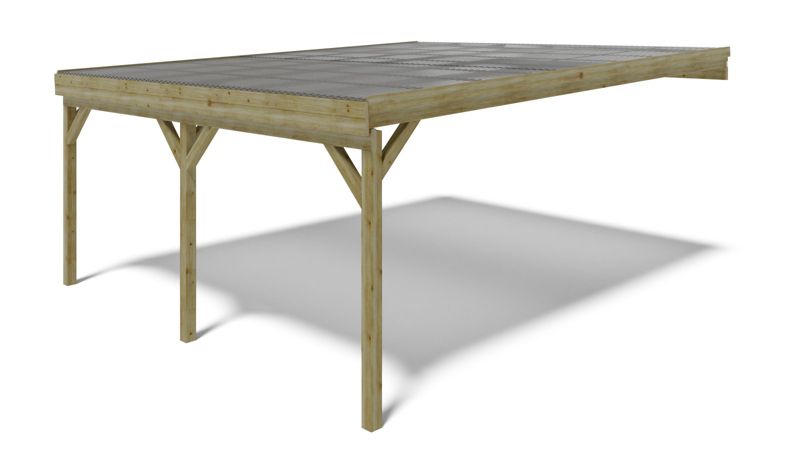 Carport Wiata garażowa ALTANKA 5,80x5,06 m - 29 m2 - pokrycie PVC