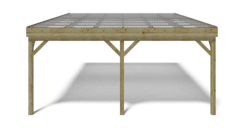 Carport Wiata garażowa ALTANKA 5,80x5,06 m - 29 m2 - pokrycie PVC