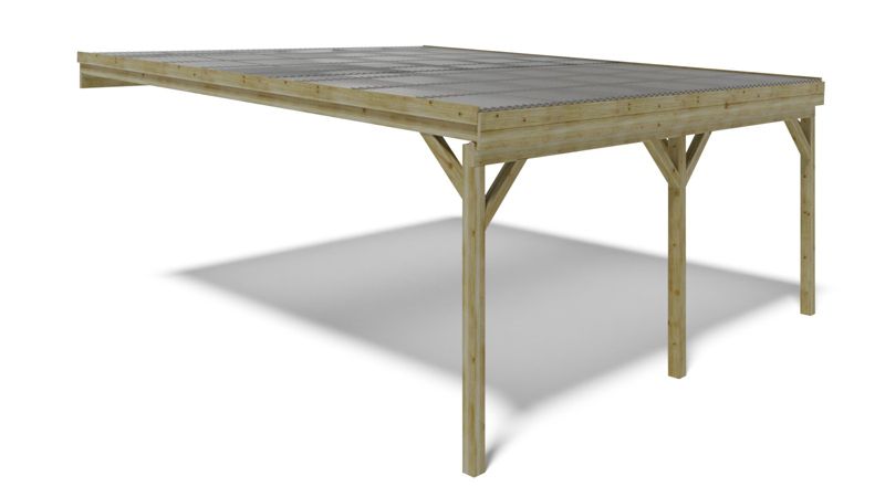 Carport Wiata garażowa ALTANKA 5,80x5,06 m - 29 m2 - pokrycie PVC