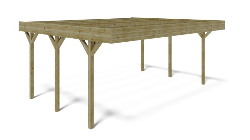 Carport Wiata garażowa ALTANKA 6,06x5,03 m - 30,48 m2, drewniana, 1szt.