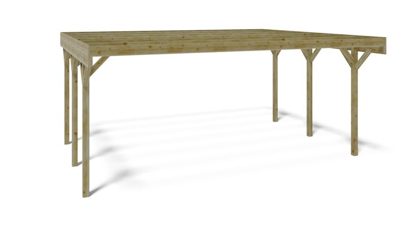 Carport Wiata garażowa ALTANKA 6,06x5,03 m - 30,48 m2, drewniana, 1szt.