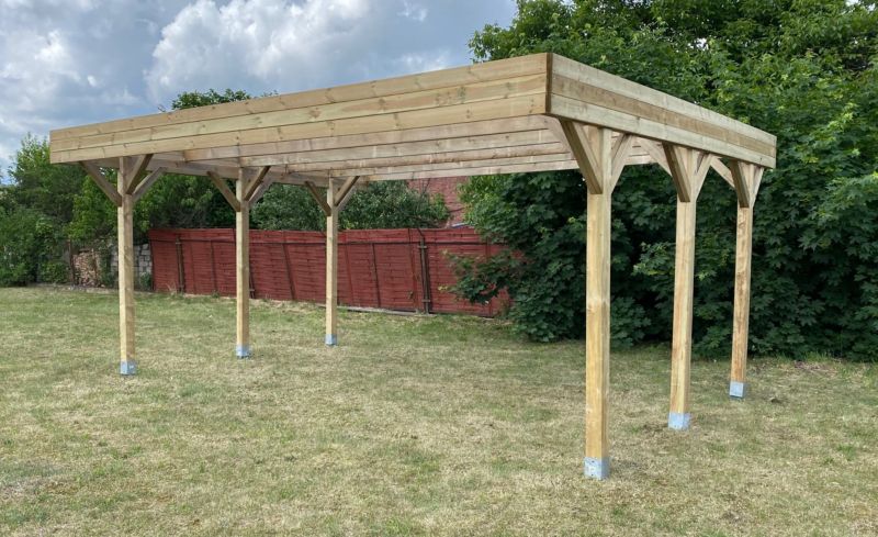 Carport Wiata garażowa ALTANKA 6,06x5,03 m - 30,48 m2, drewniana, 1szt.