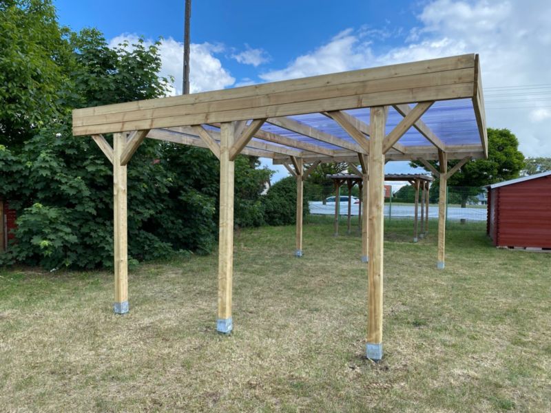 Carport Wiata garażowa ALTANKA 6,06x5,03 m - 30 m2 - pokrycie PVC