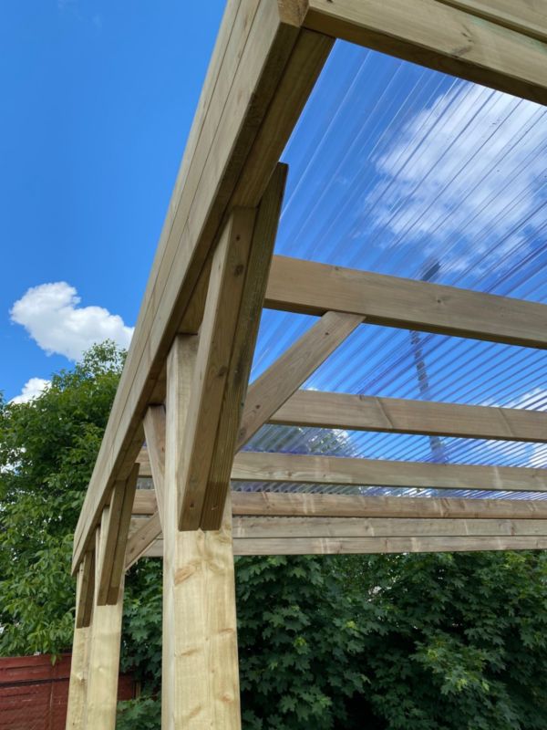 Carport Wiata garażowa ALTANKA 6,06x5,03 m - 30 m2 - pokrycie PVC